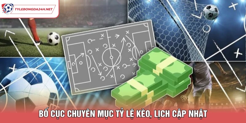 Bố cục chuyên mục tỷ lệ kèo, lịch cập nhật