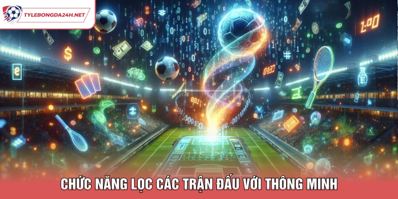 Chức năng lọc các trận đấu với thông minh