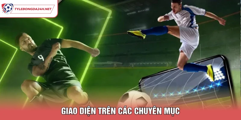 Giao diện trên các chuyên mục